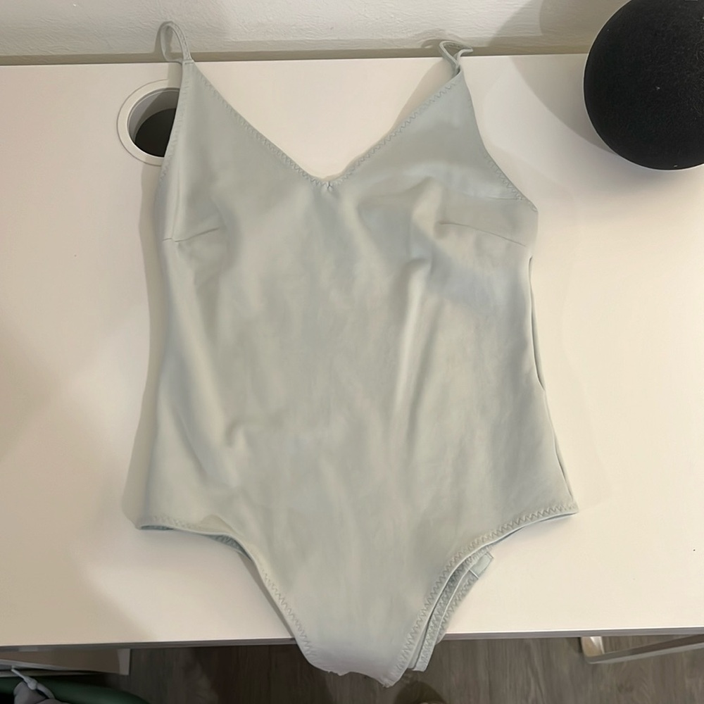 Light sage body suit